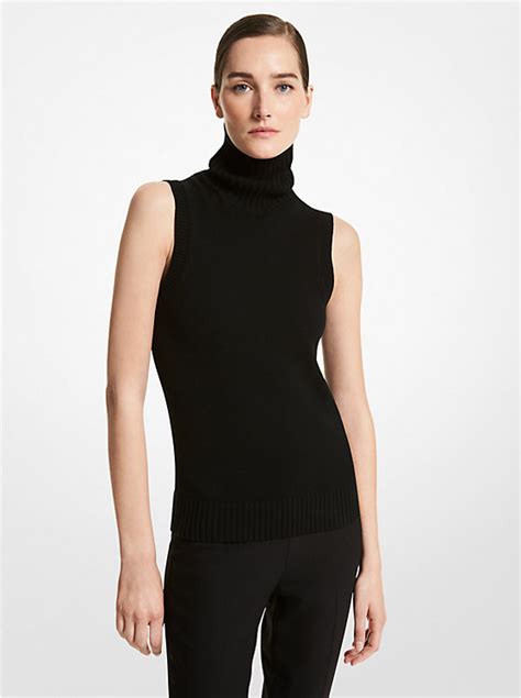 ladies short sleeve hoodie from michael kors|Michael Kors sleeveless turtleneck sweater.